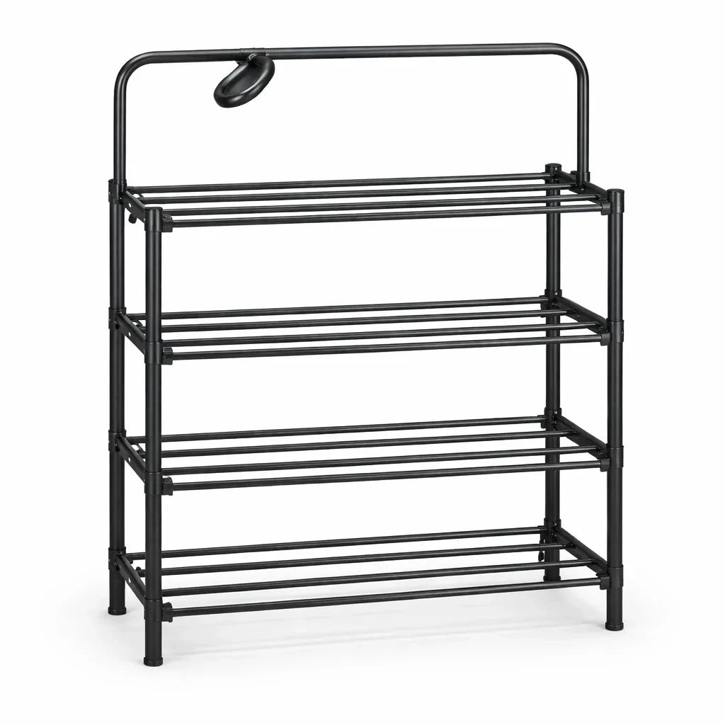 Foldable Shoe Rack with Wall Hanging