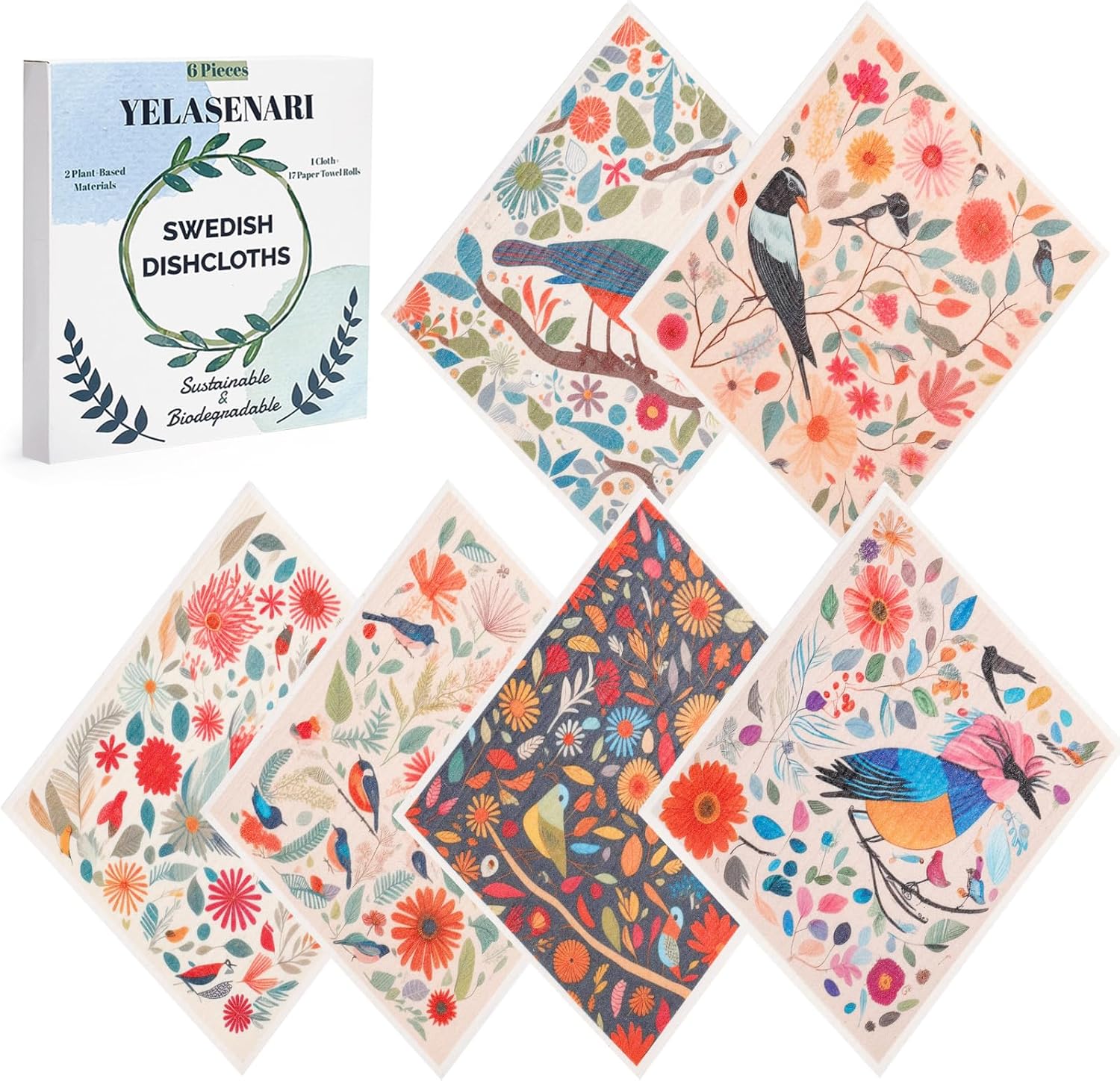 Swedish Dishcloths for Kitchen Reusable Kitchen Towels