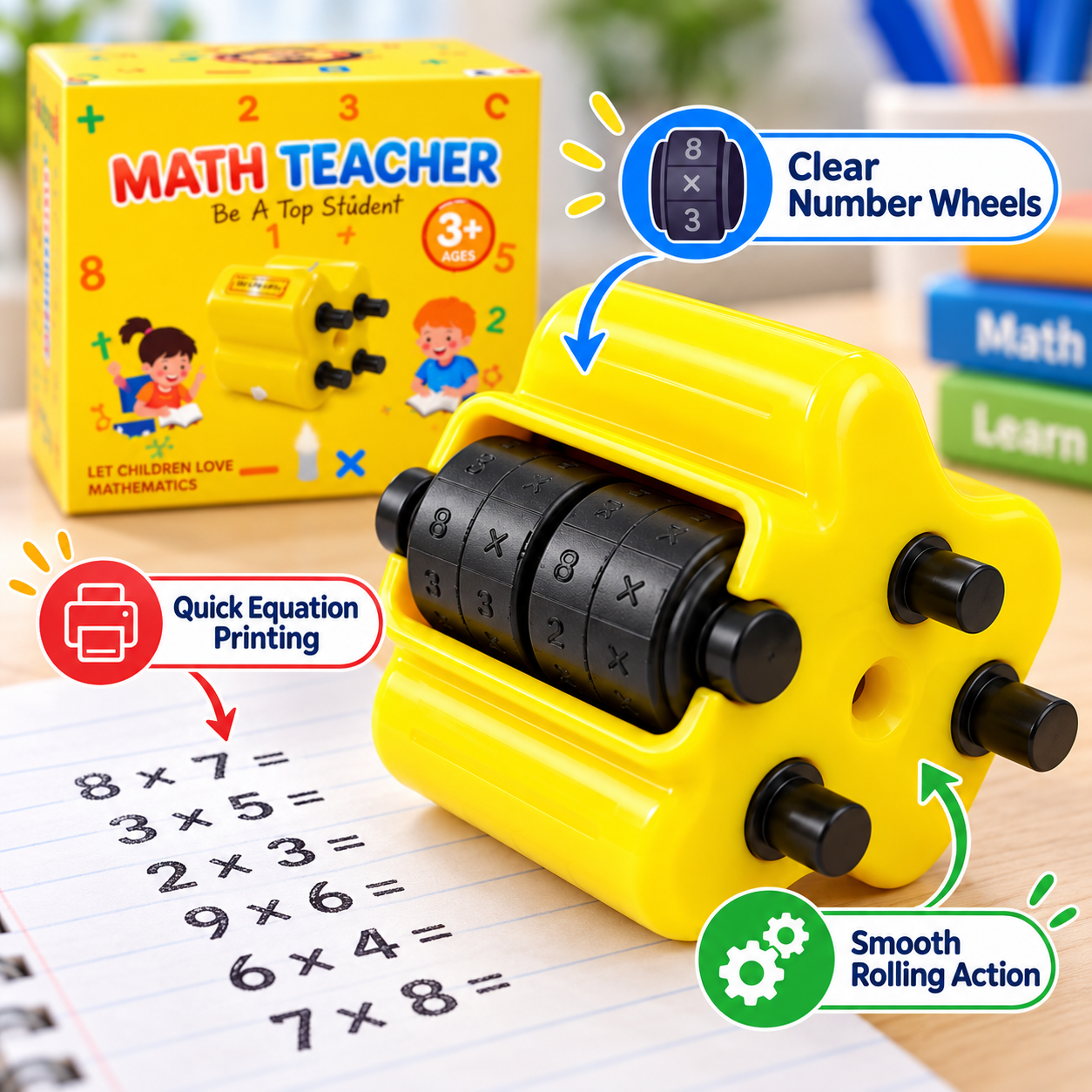 4 in 1 SmartMath Pro™ – Interactive math practice companion for children