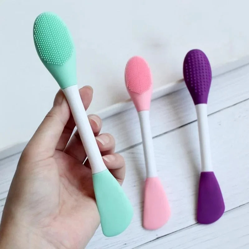 Double Head Silicone Facial Mask Brush